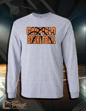 Garfield Basketball Textured Logo