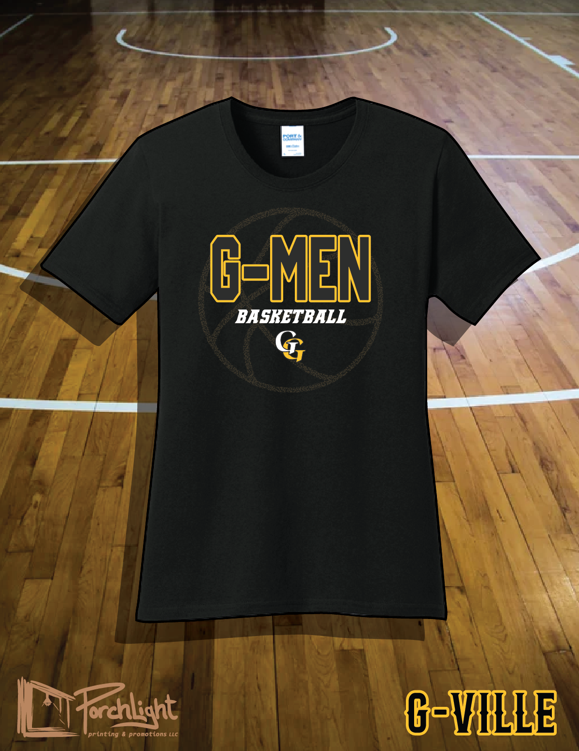 G-Men Basketball FADED BALL design