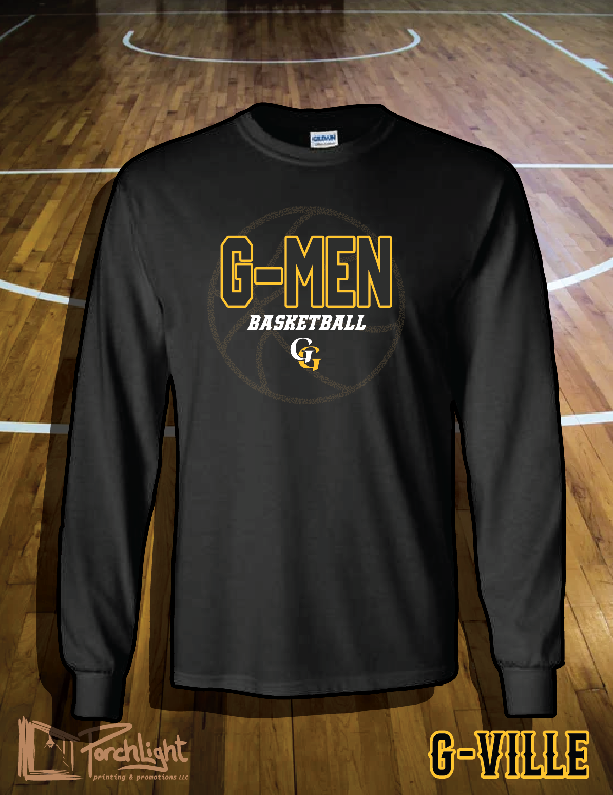 G-Men Basketball FADED BALL design