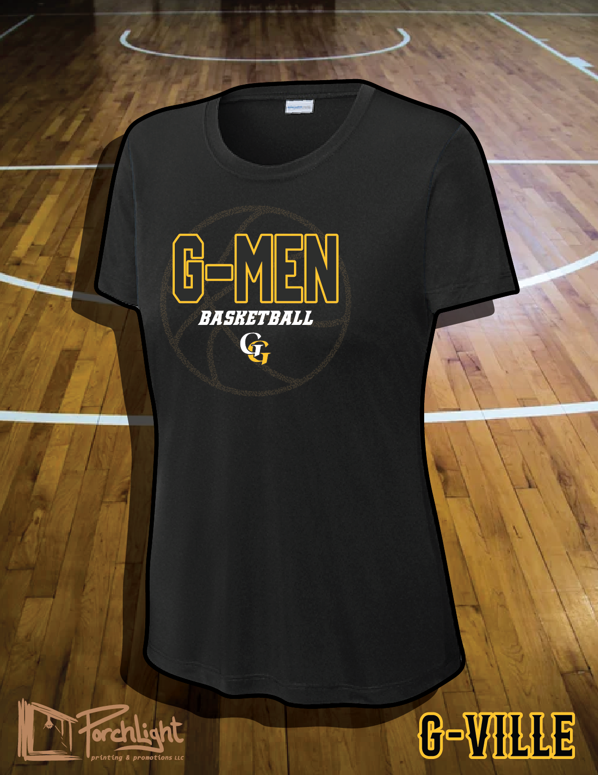 G-Men Basketball FADED BALL design