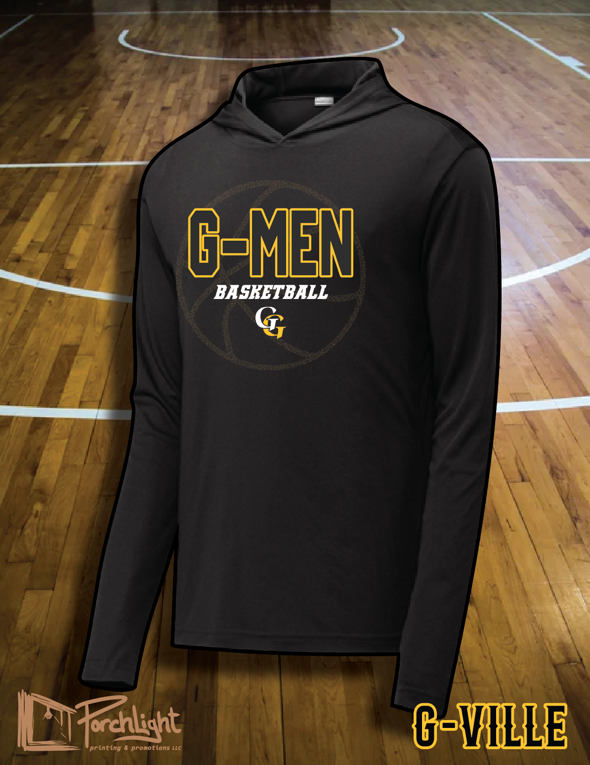 G-Men Basketball FADED BALL design