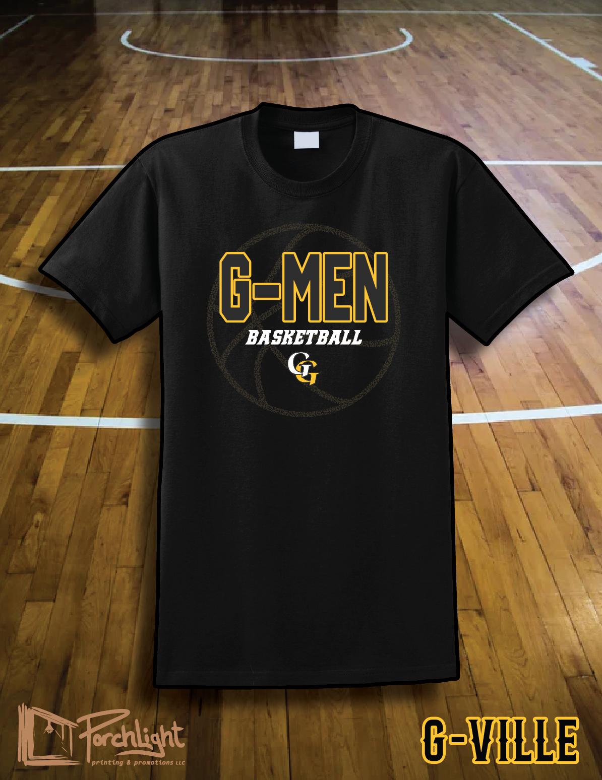 G-Men Basketball FADED BALL design