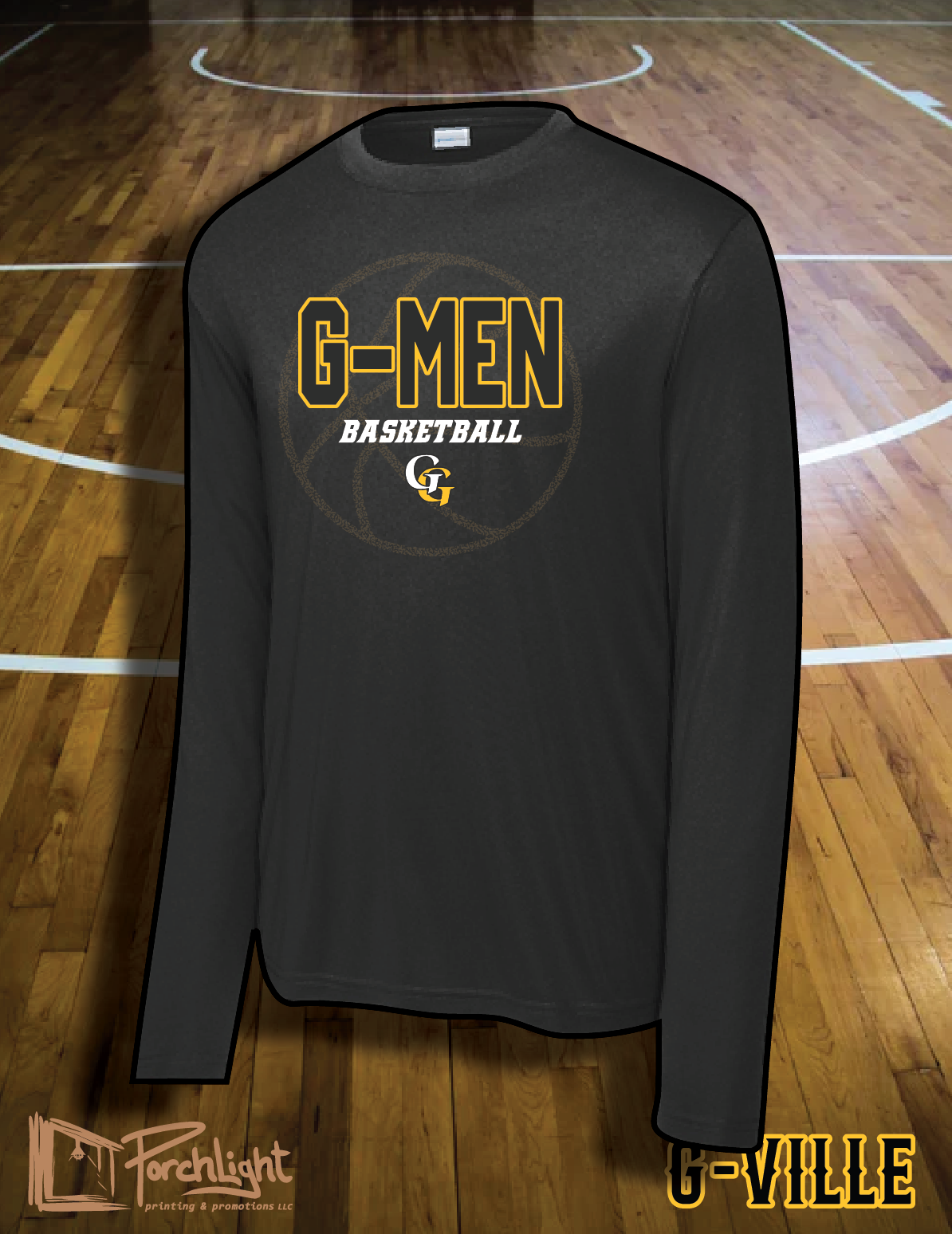 G-Men Basketball FADED BALL design