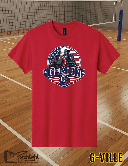 Red, White, and Blue Volleyball Tee