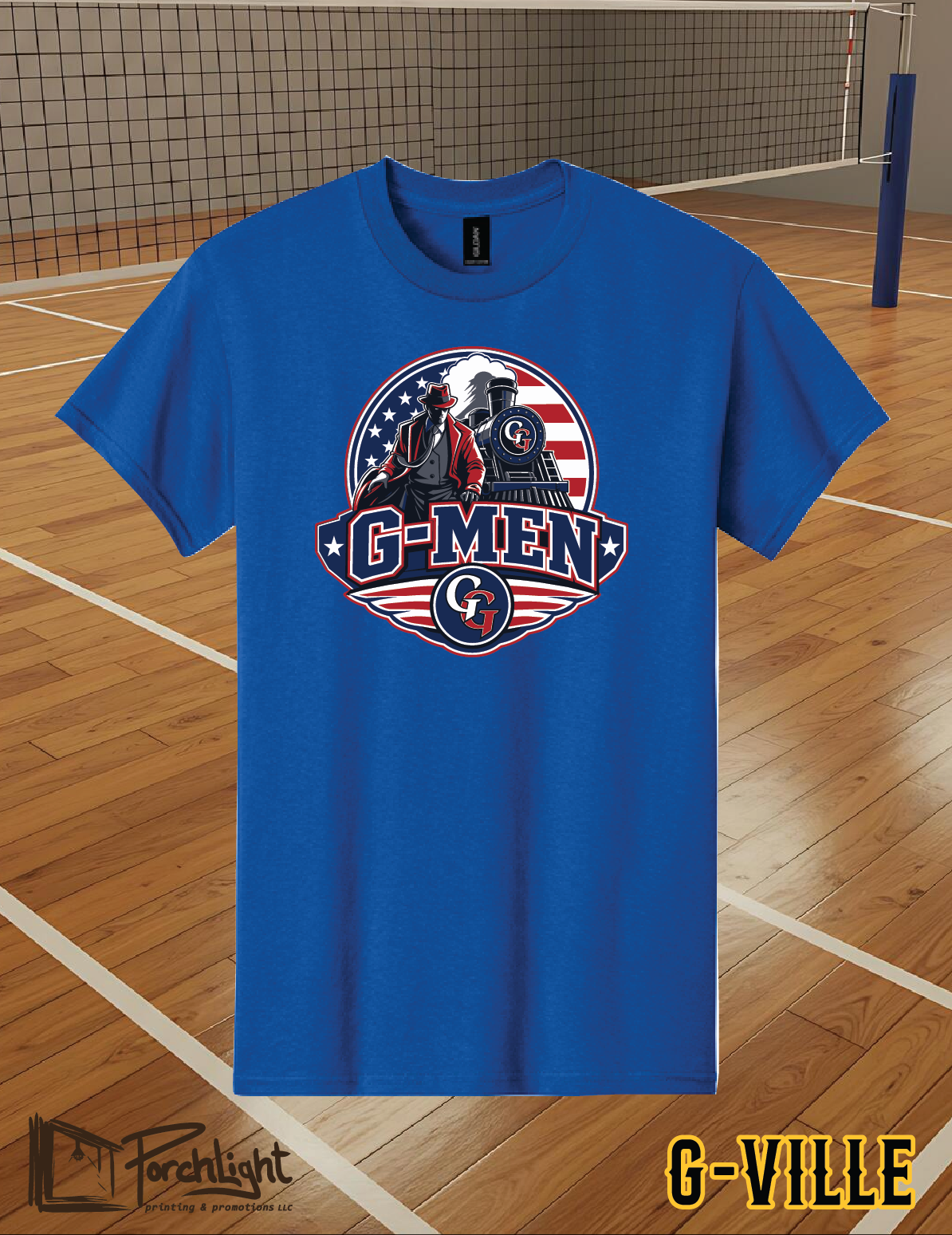 Red, White, and Blue Volleyball Tee