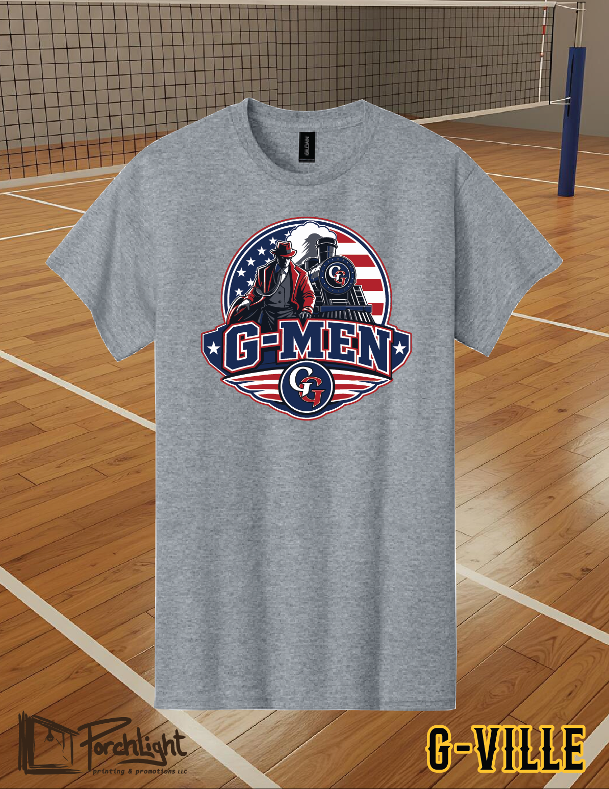 Red, White, and Blue Volleyball Tee