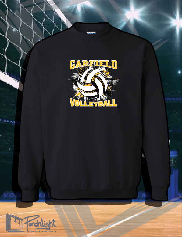 Grunge Volleyball Logo
