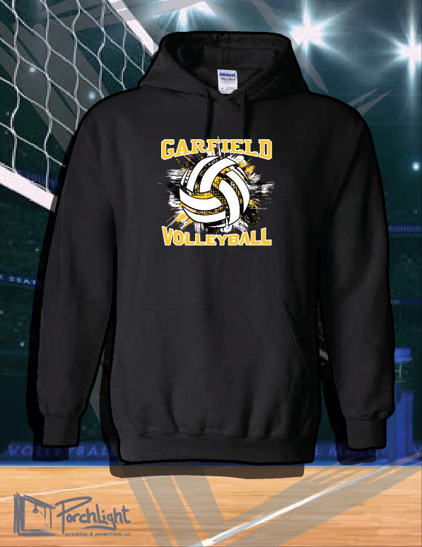 Grunge Volleyball Logo