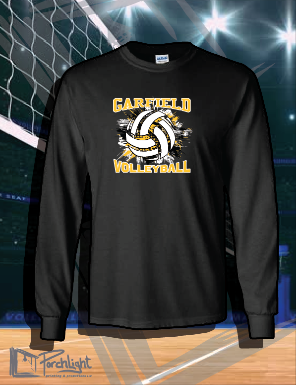 Grunge Volleyball Logo