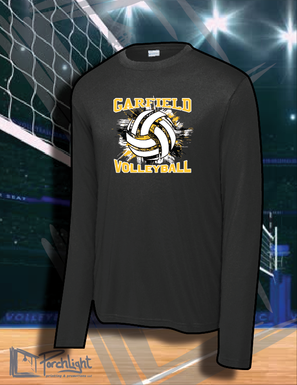 Grunge Volleyball Logo