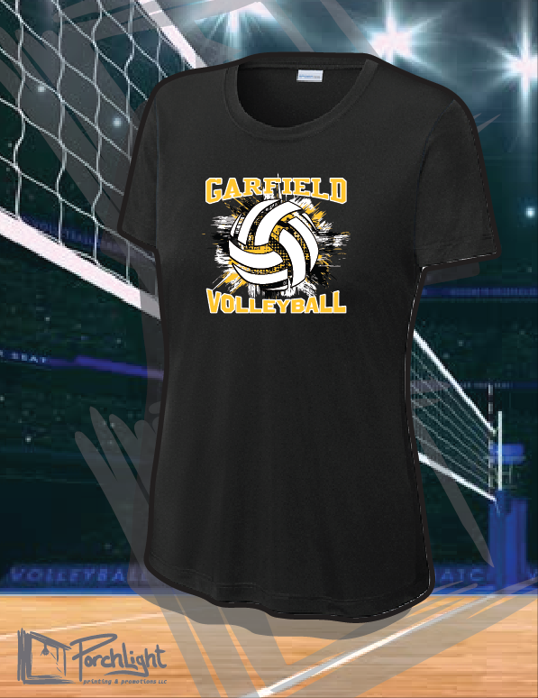 Grunge Volleyball Logo