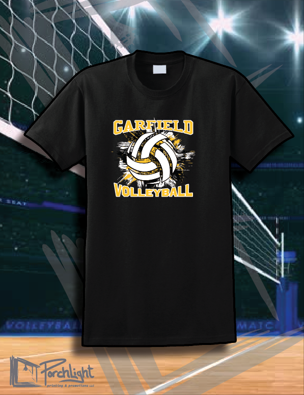 Grunge Volleyball Logo