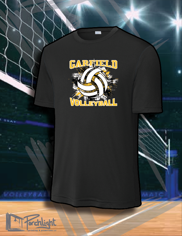 Grunge Volleyball Logo